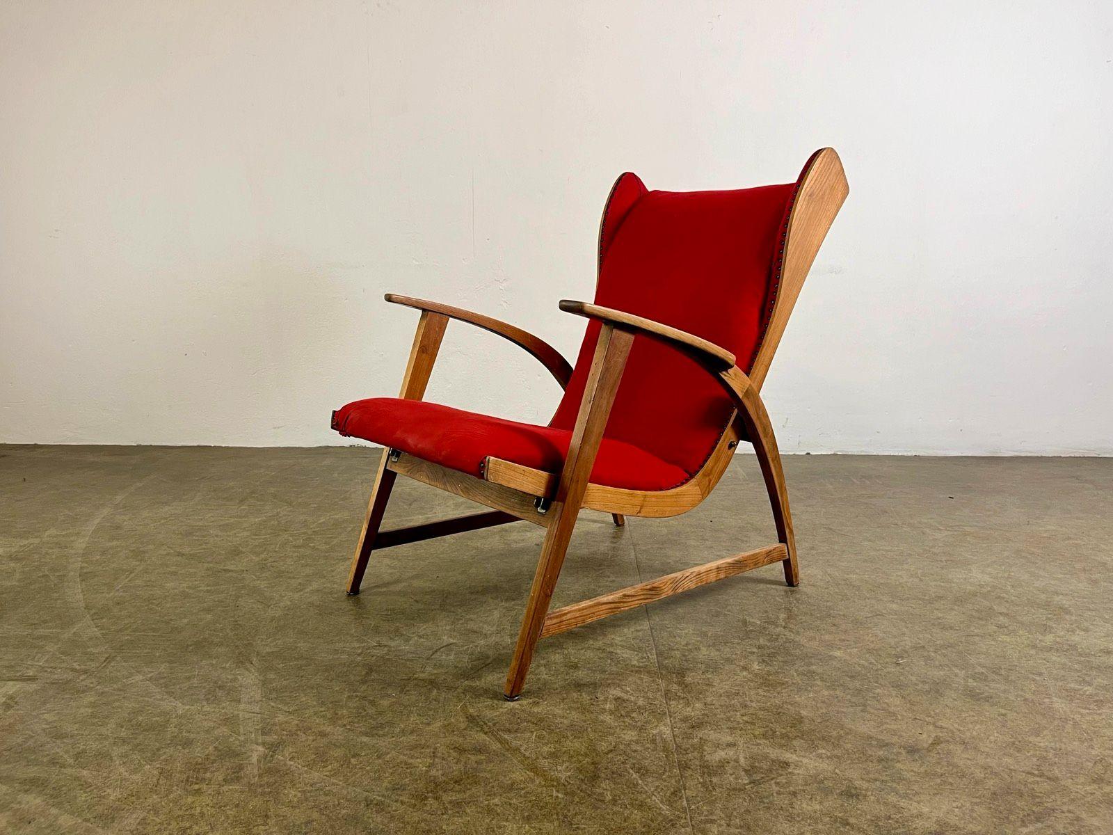 Poltrona Knoll Antimott sedia ad ala 1950 Lounge Chair Mid Century in vendita 3