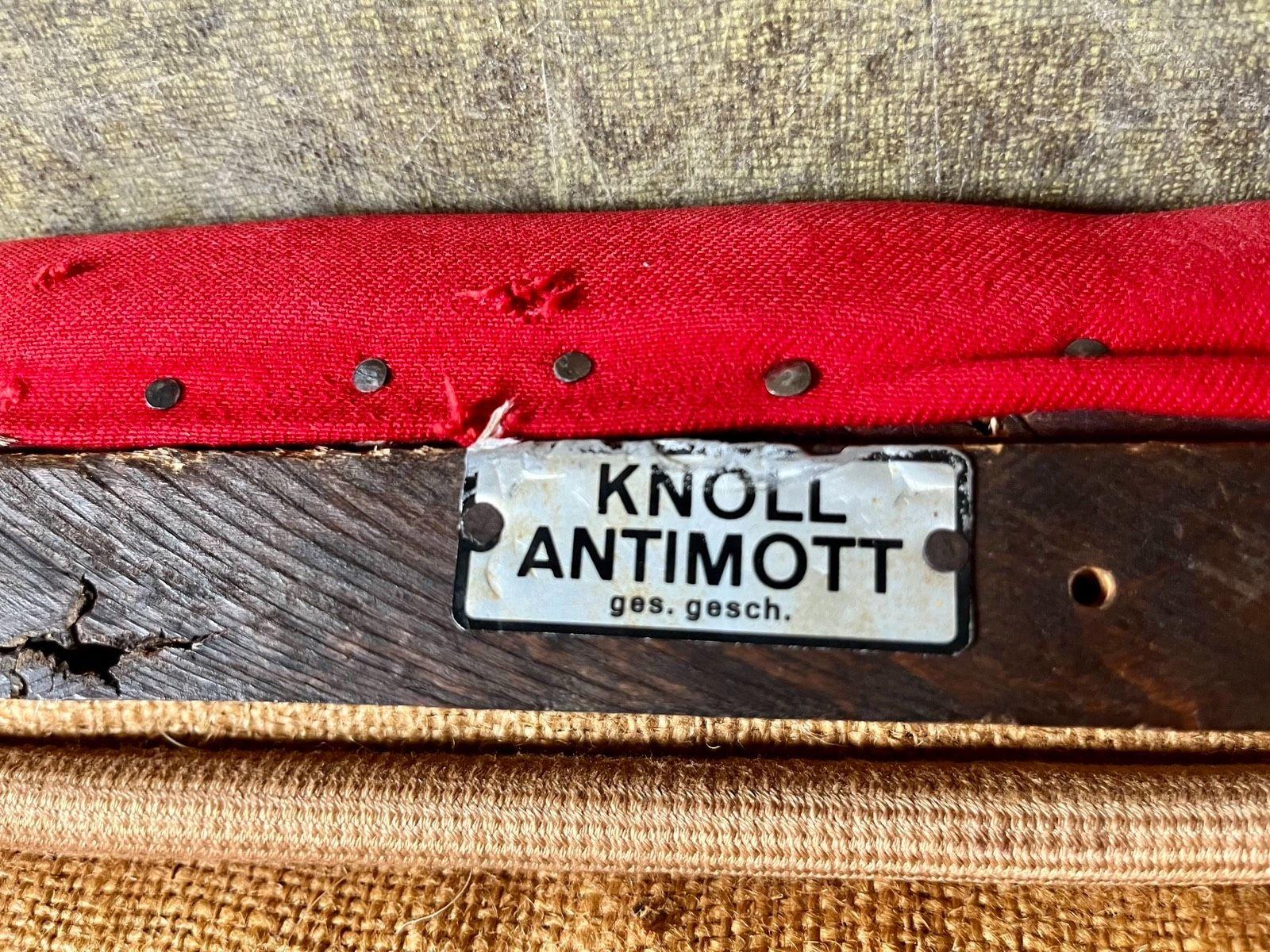 Poltrona Knoll Antimott sedia ad ala 1950 Lounge Chair Mid Century in vendita 12
