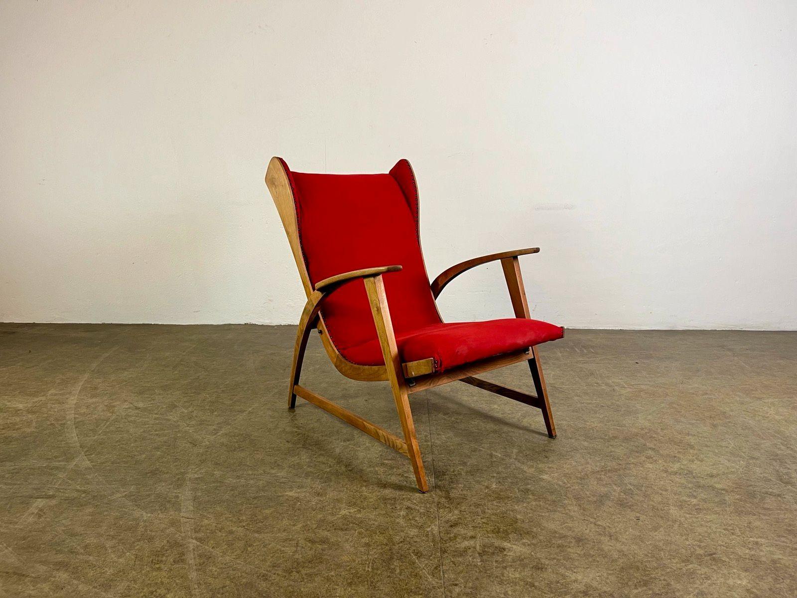 Mid-Century moderno Poltrona Knoll Antimott sedia ad ala 1950 Lounge Chair Mid Century in vendita