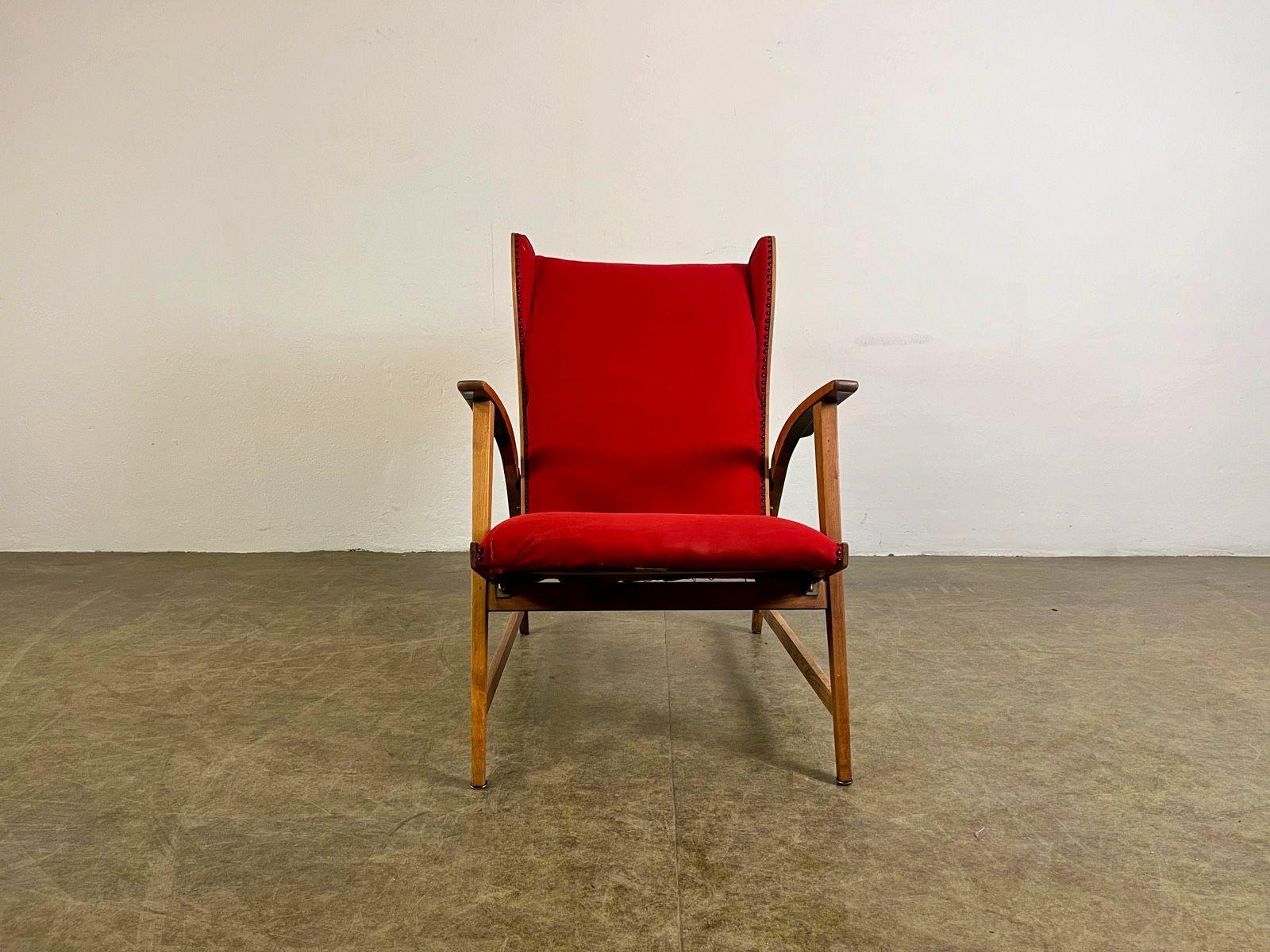 Tedesco Poltrona Knoll Antimott sedia ad ala 1950 Lounge Chair Mid Century in vendita