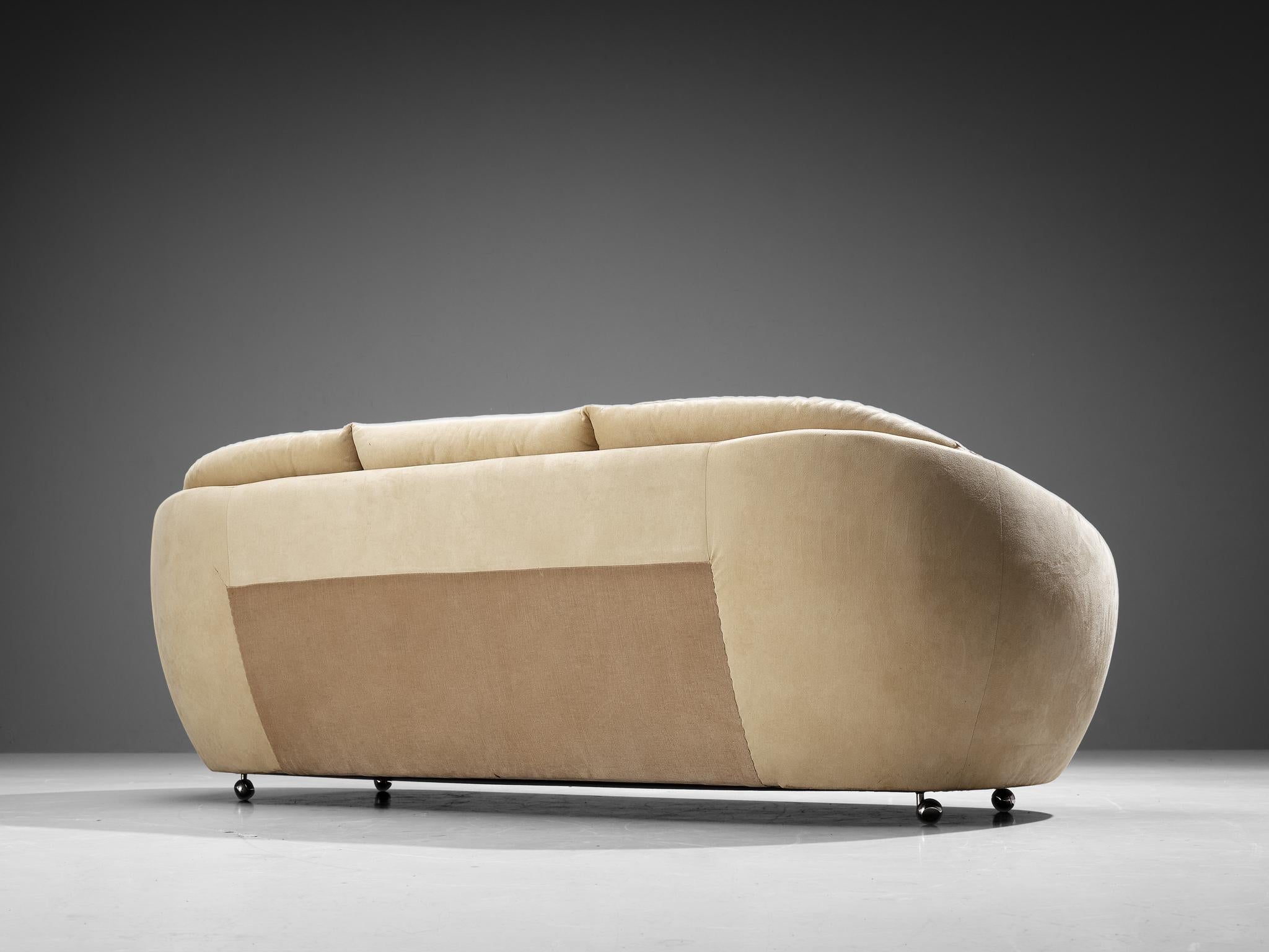 Ultrasuede Knoll Antimott Sofa in Off-White Alcantara For Sale