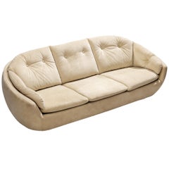 Divano Knoll Antimott in Alcantara bianco sporco