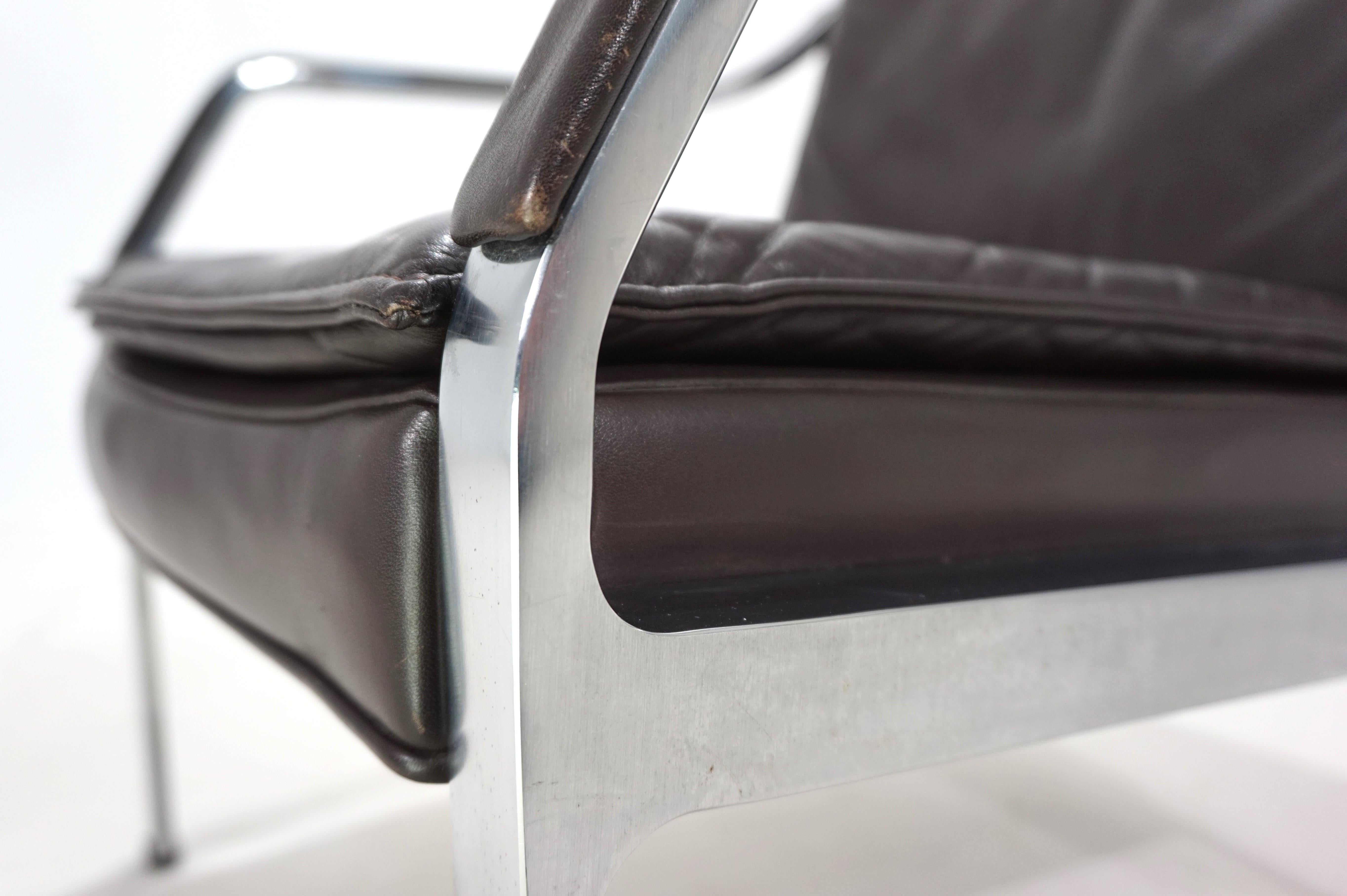 Chaise longue en cuir Knoll Art Collectional par Rudolf I. Glatzel, 1970 en vente 5