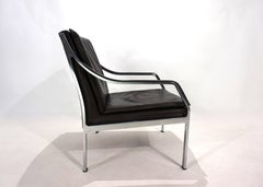 Sedia da salotto in pelle Knoll Art Collection di Rudolf B. Glatzel, 1970