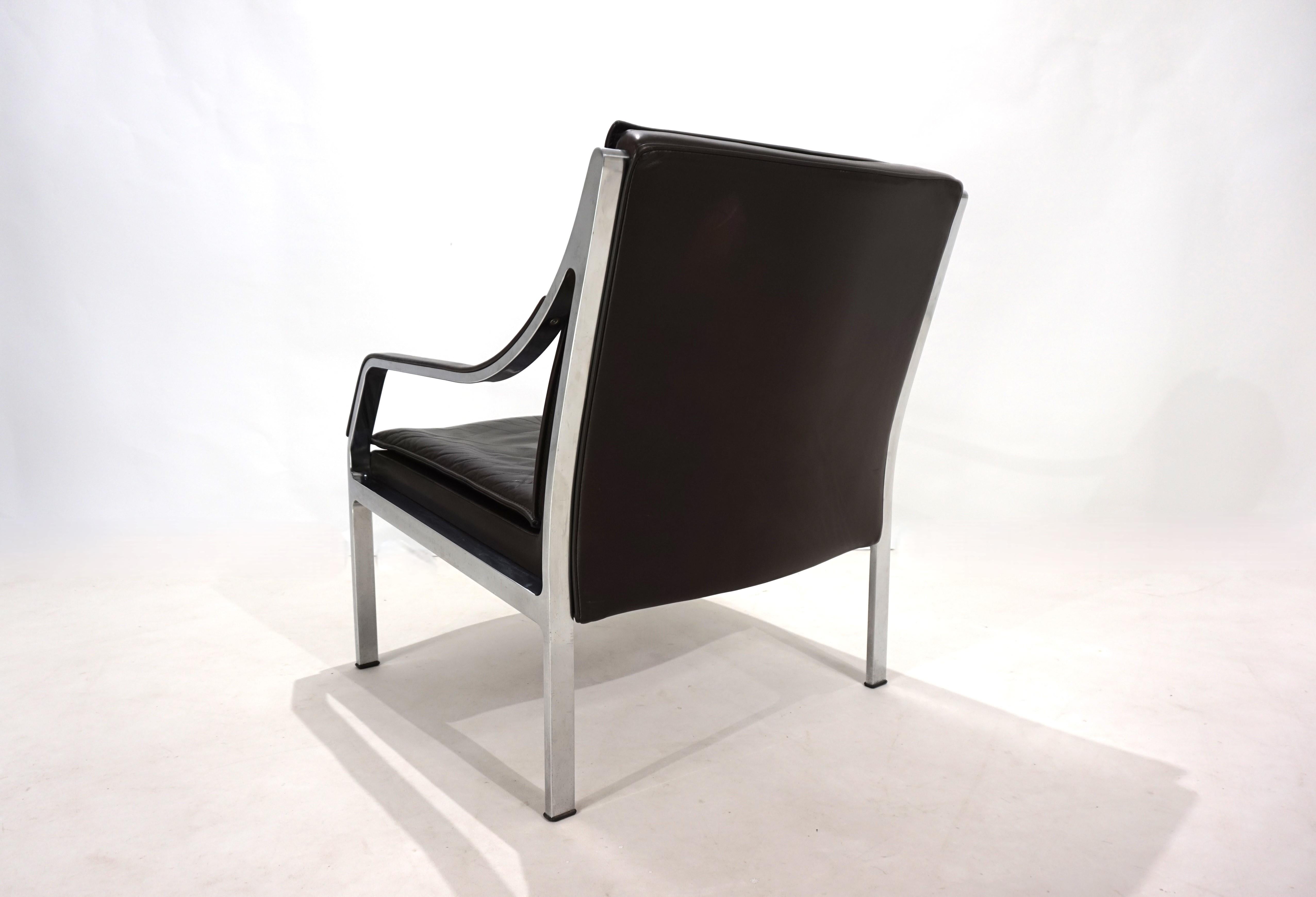 Allemand Chaise longue en cuir Knoll Art Collectional par Rudolf I. Glatzel, 1970 en vente