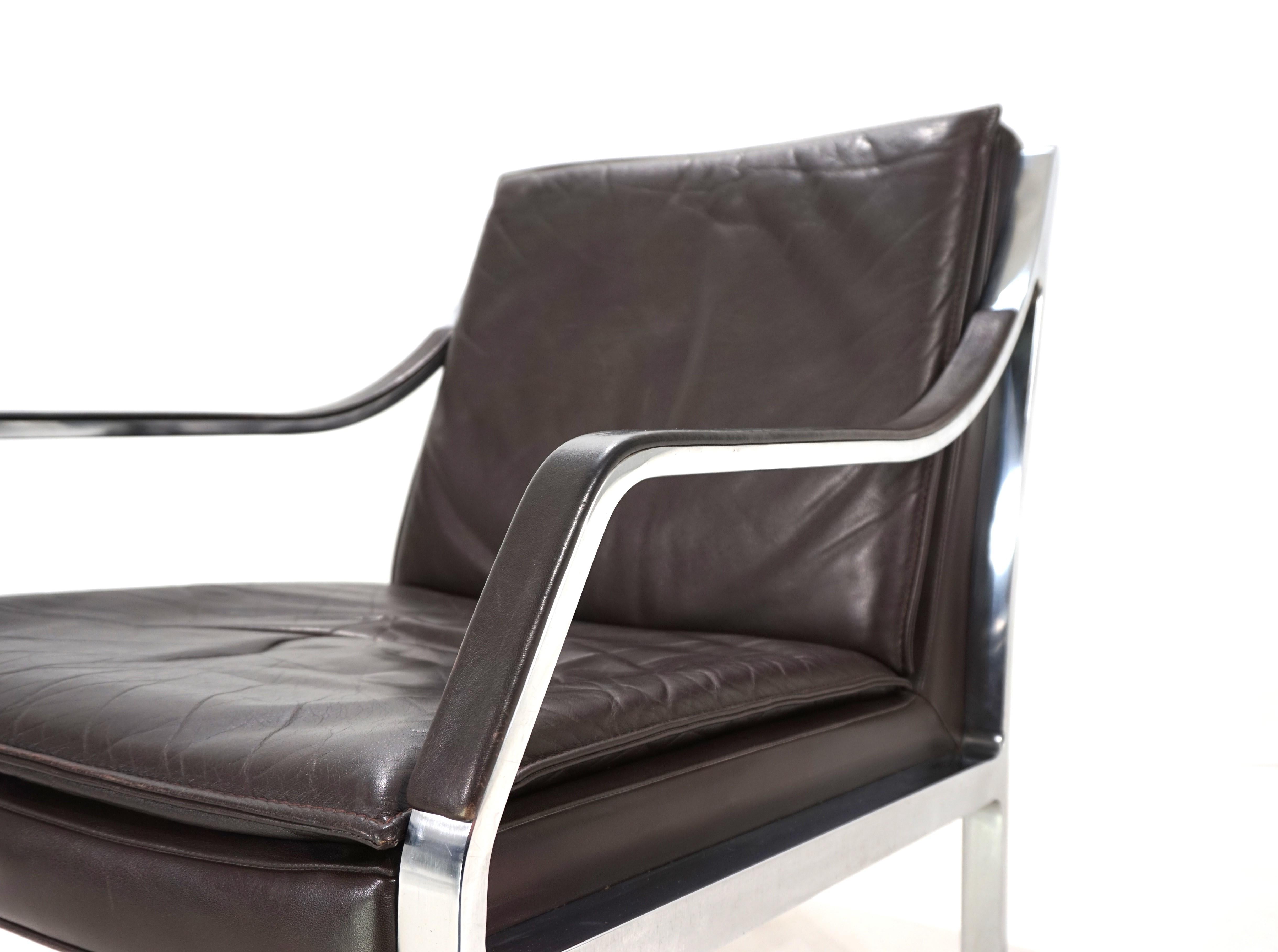 Chaise longue en cuir Knoll Art Collectional par Rudolf I. Glatzel, 1970 Bon état - En vente à Ludwigslust, DE