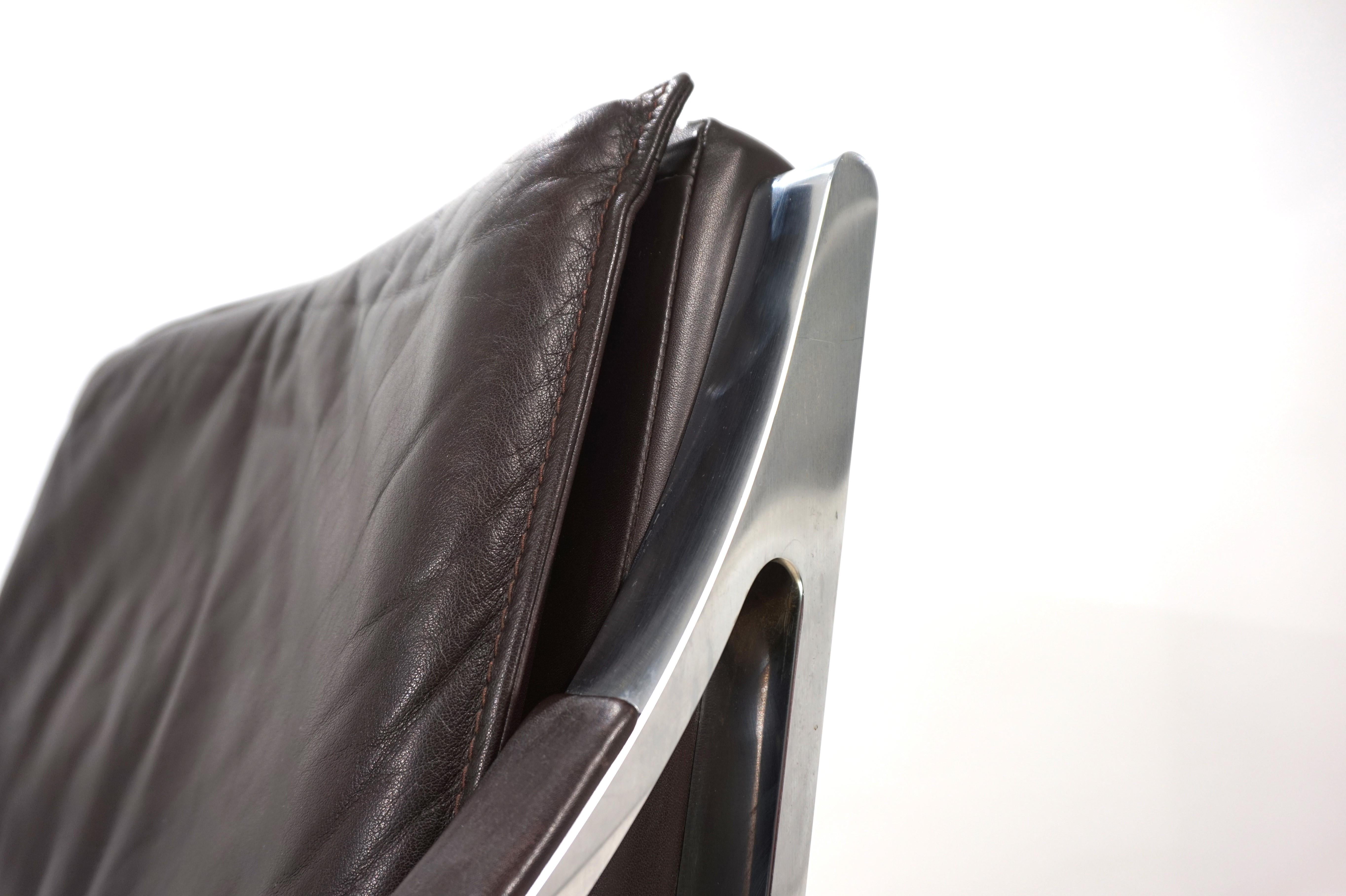 Cuir Chaise longue en cuir Knoll Art Collectional par Rudolf I. Glatzel, 1970 en vente