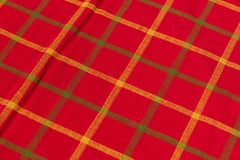 Knoll Associates Mid-Century American Red Plaid Upholstered Platform Daybed