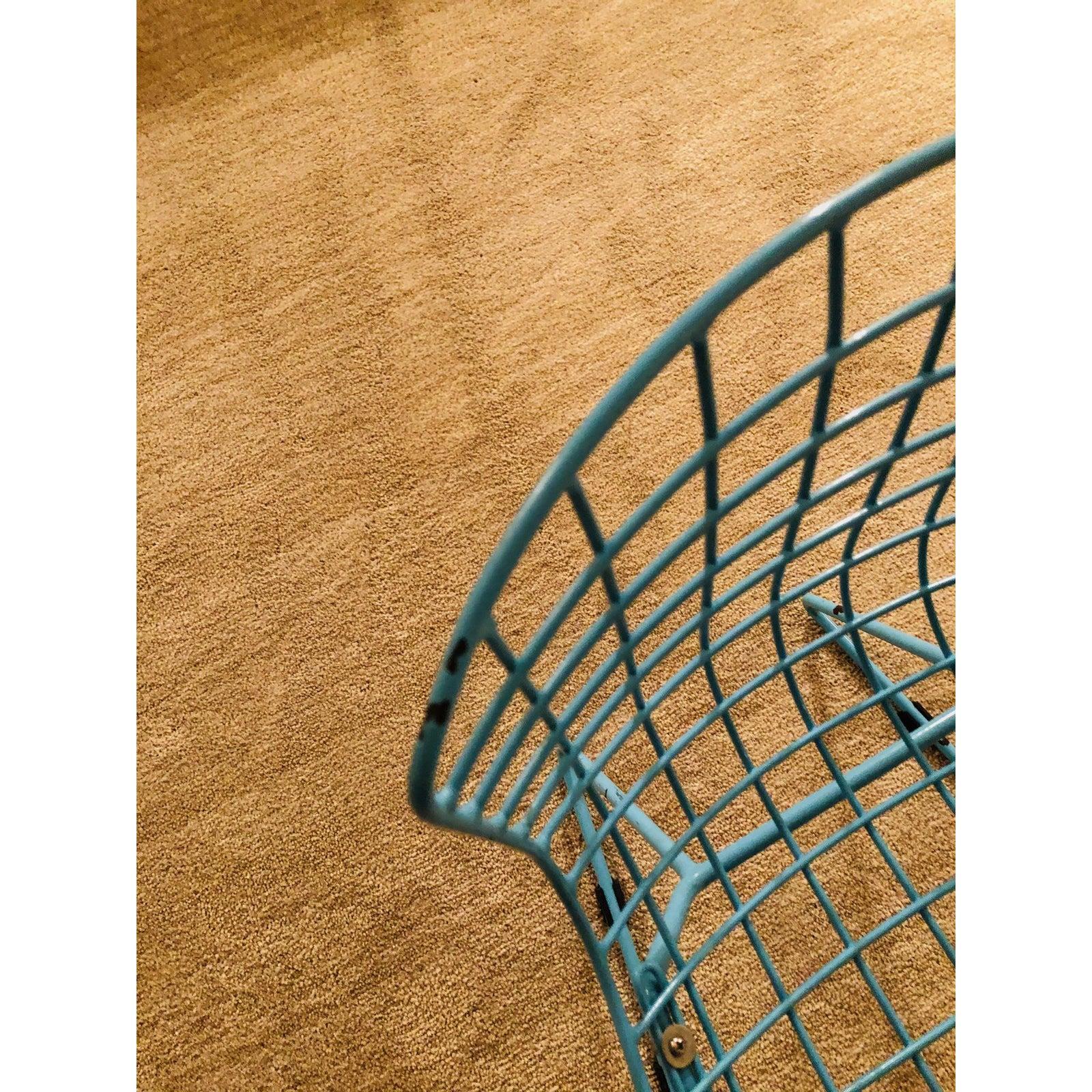 Mid-Century Modern Knoll Baby Blue Bertoia Side Chair Toddler Sized