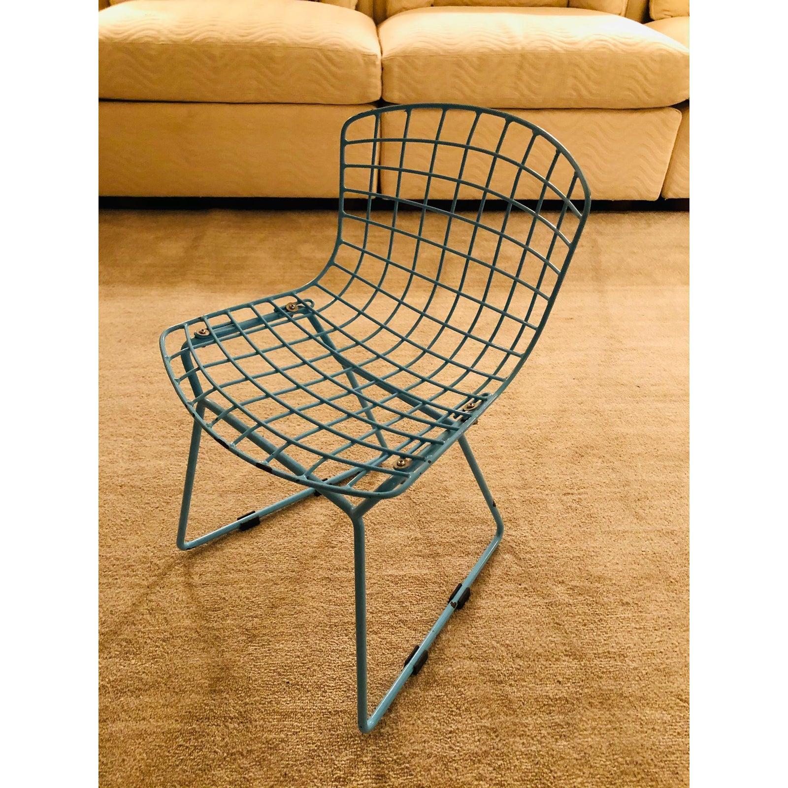 Knoll Baby Blue Bertoia Side Chair Toddler Sized In Good Condition In Philadelphia, PA