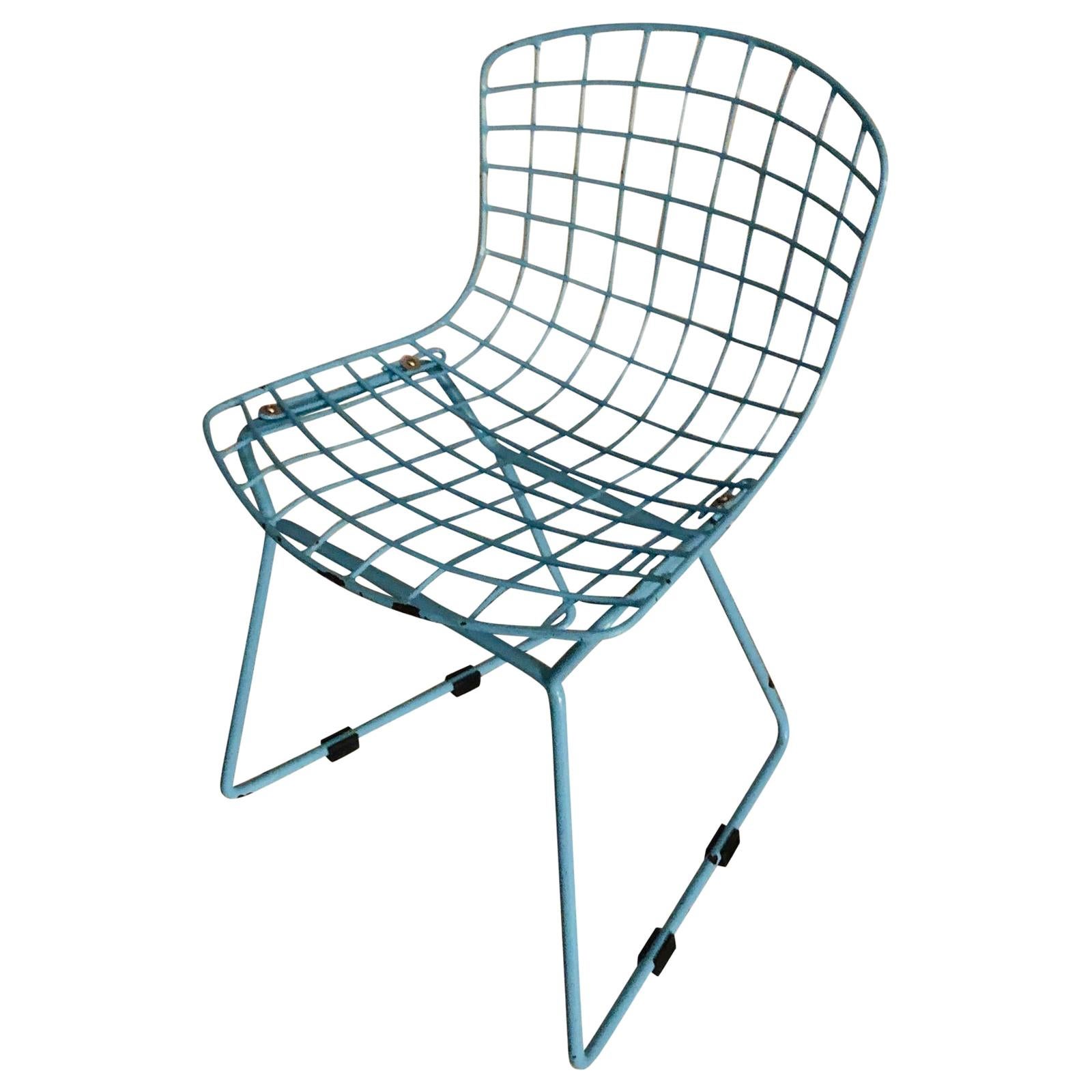 Knoll Baby Blue Bertoia Side Chair Toddler Sized