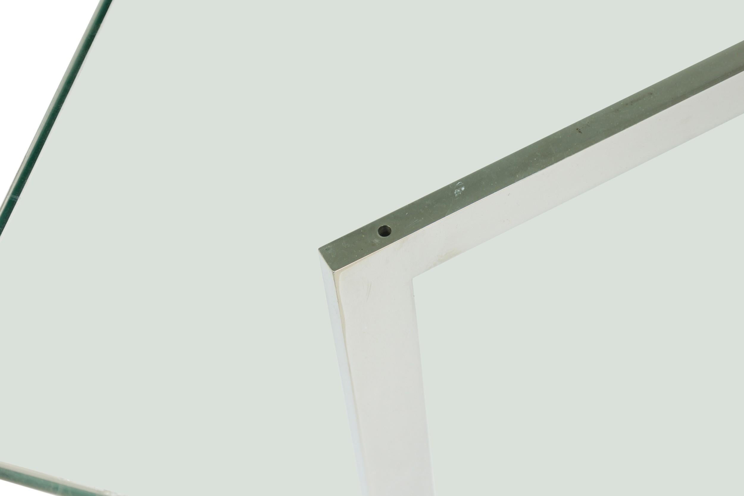 Knoll Barcelona, amerikanischer Chrom-Couchtisch „X“ aus der Mitte des Jahrhunderts (Stahl) im Angebot