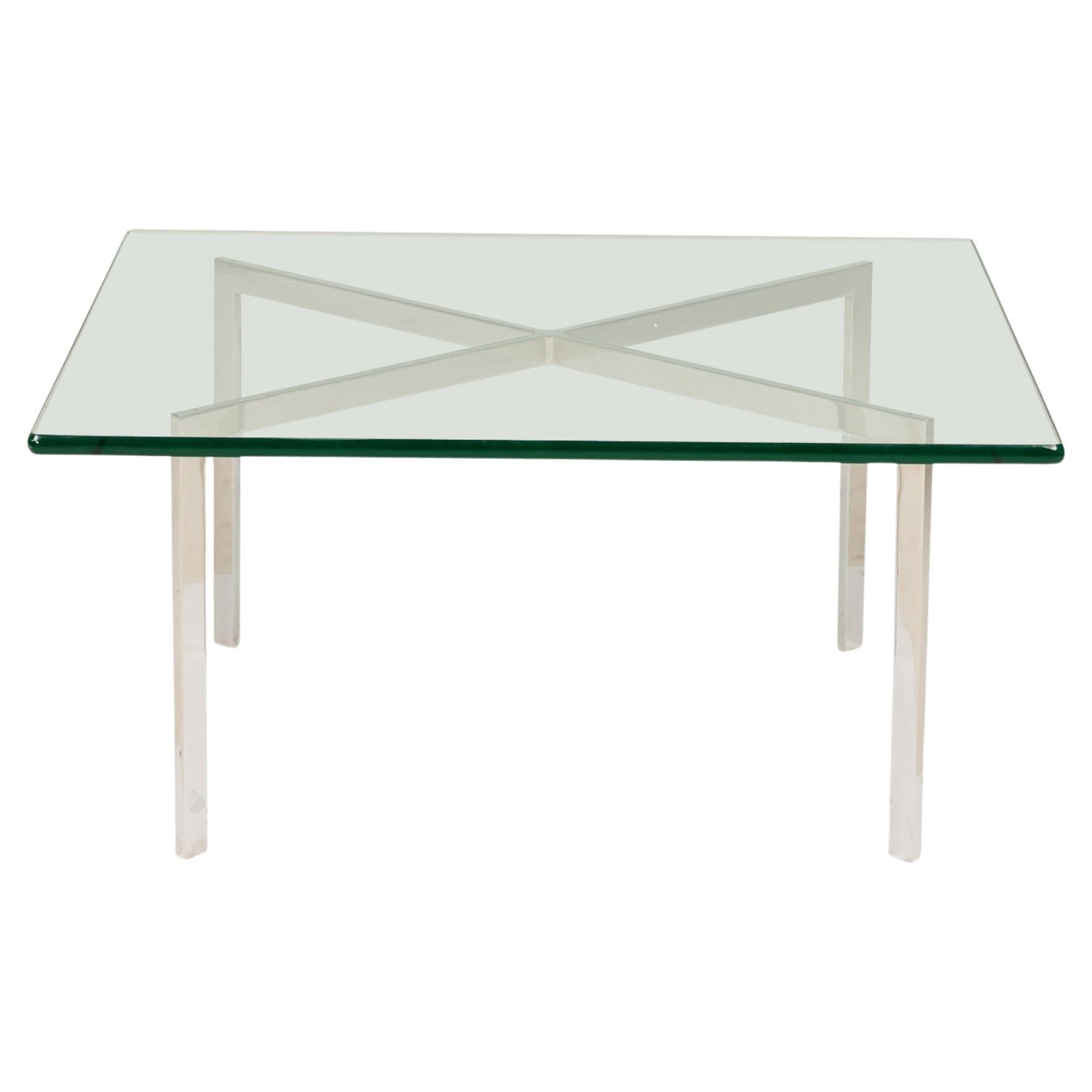 Knoll Barcelona, amerikanischer Chrom-Couchtisch „X“ aus der Mitte des Jahrhunderts im Angebot