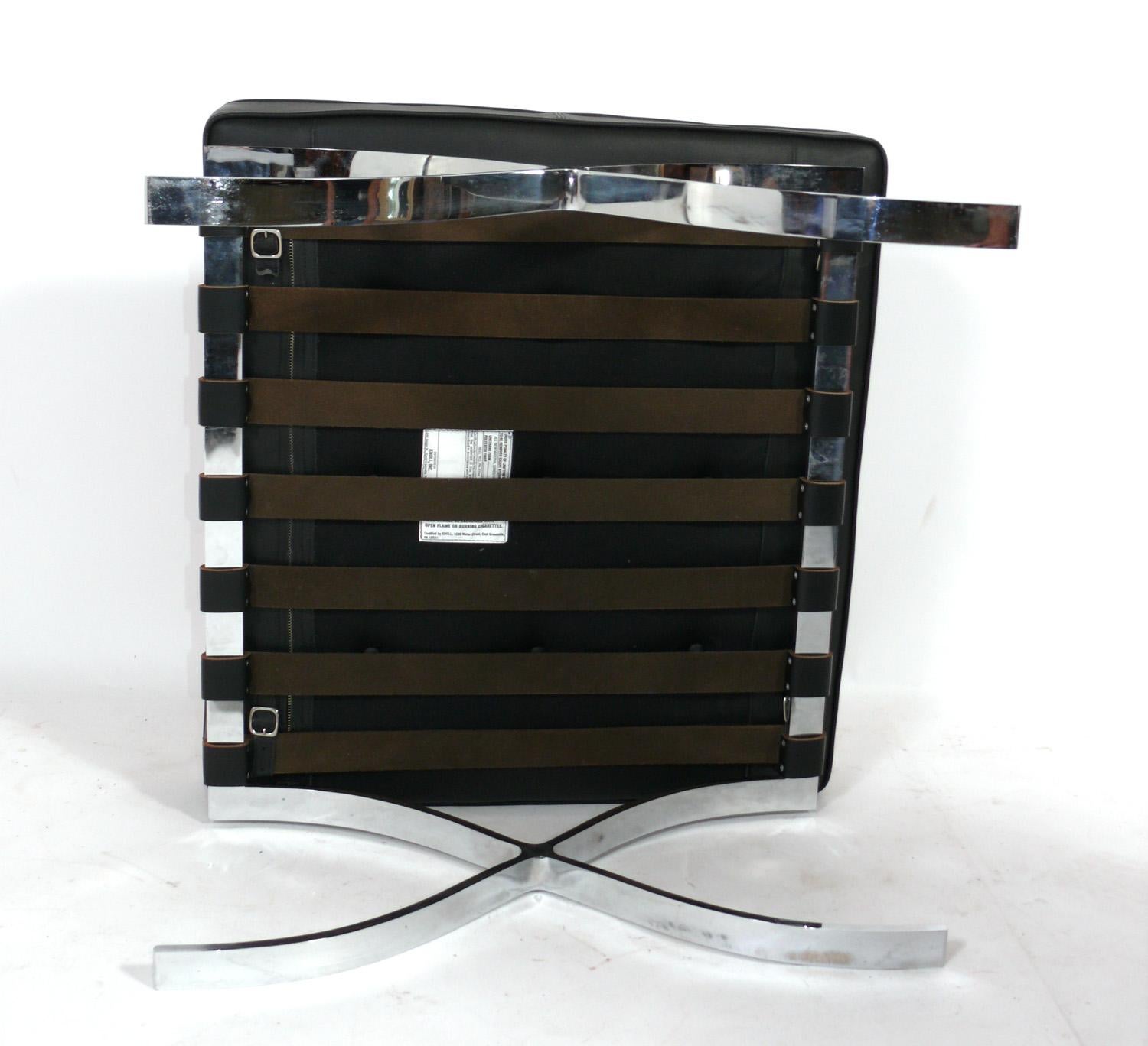 Contemporary Knoll Barcelona Stools by Mies van der Rohe