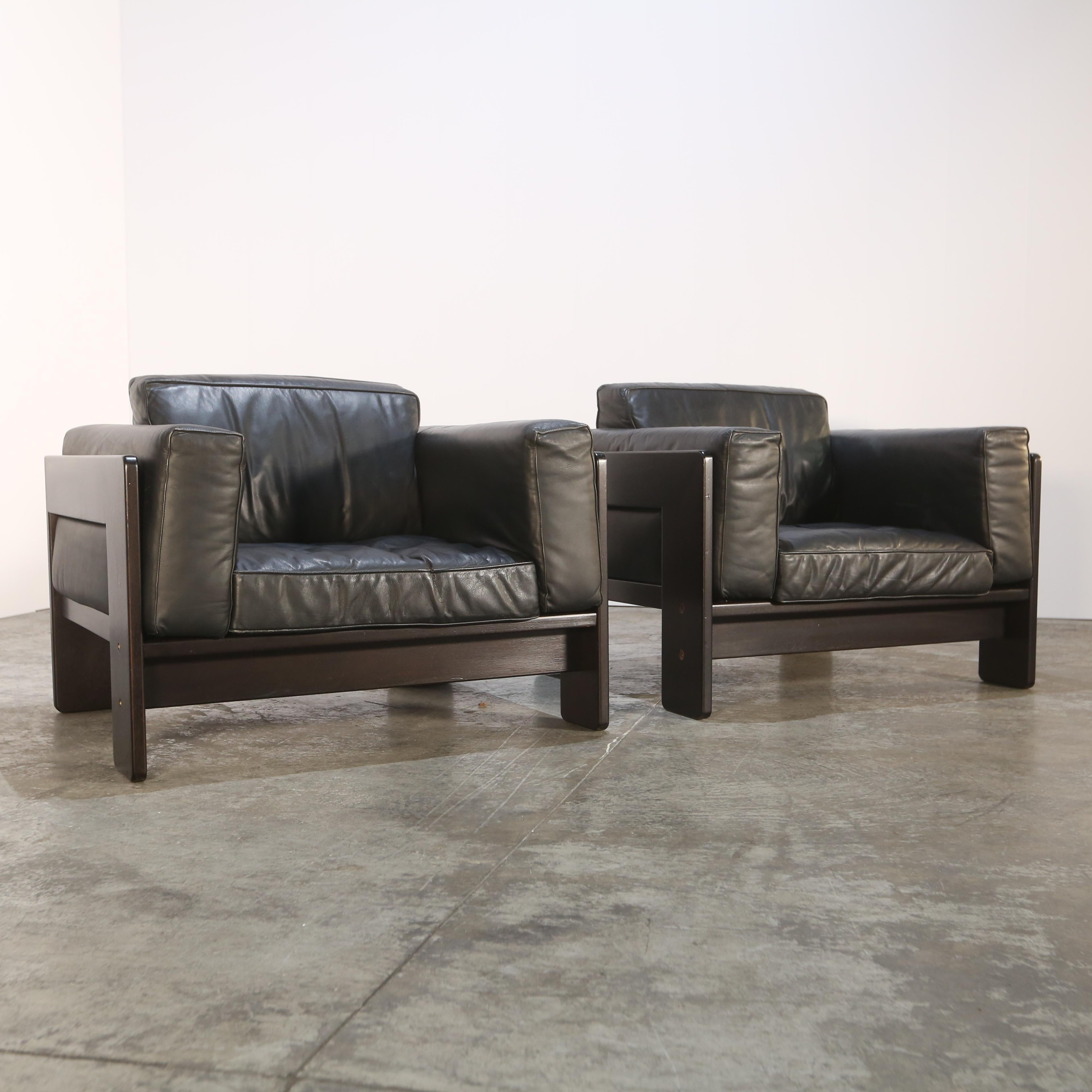 Knoll Bastiano-Loungesessel von Tobia Scarpa (Leder) im Angebot