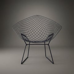 Sedia Knoll Bertoia Diamond in nero opaco