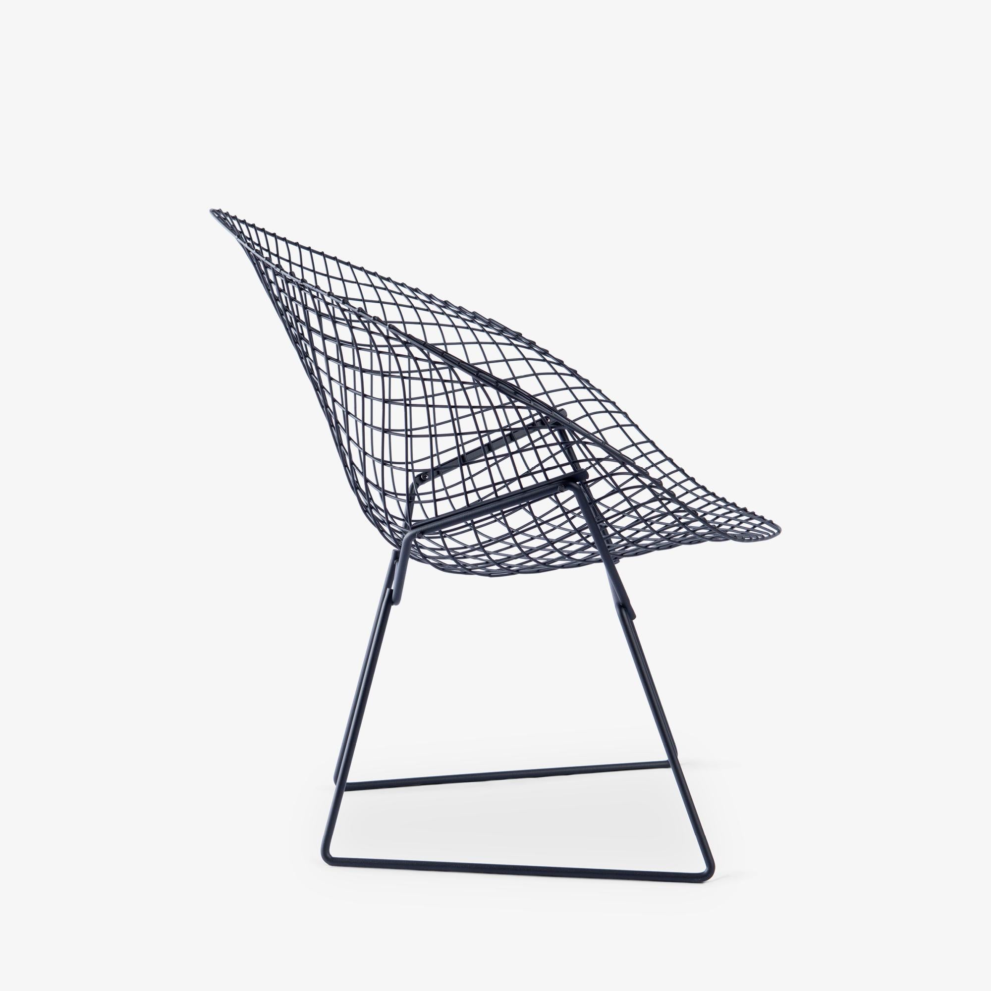 Américain Knoll Bertoia Diamond Chair en noir mat en vente