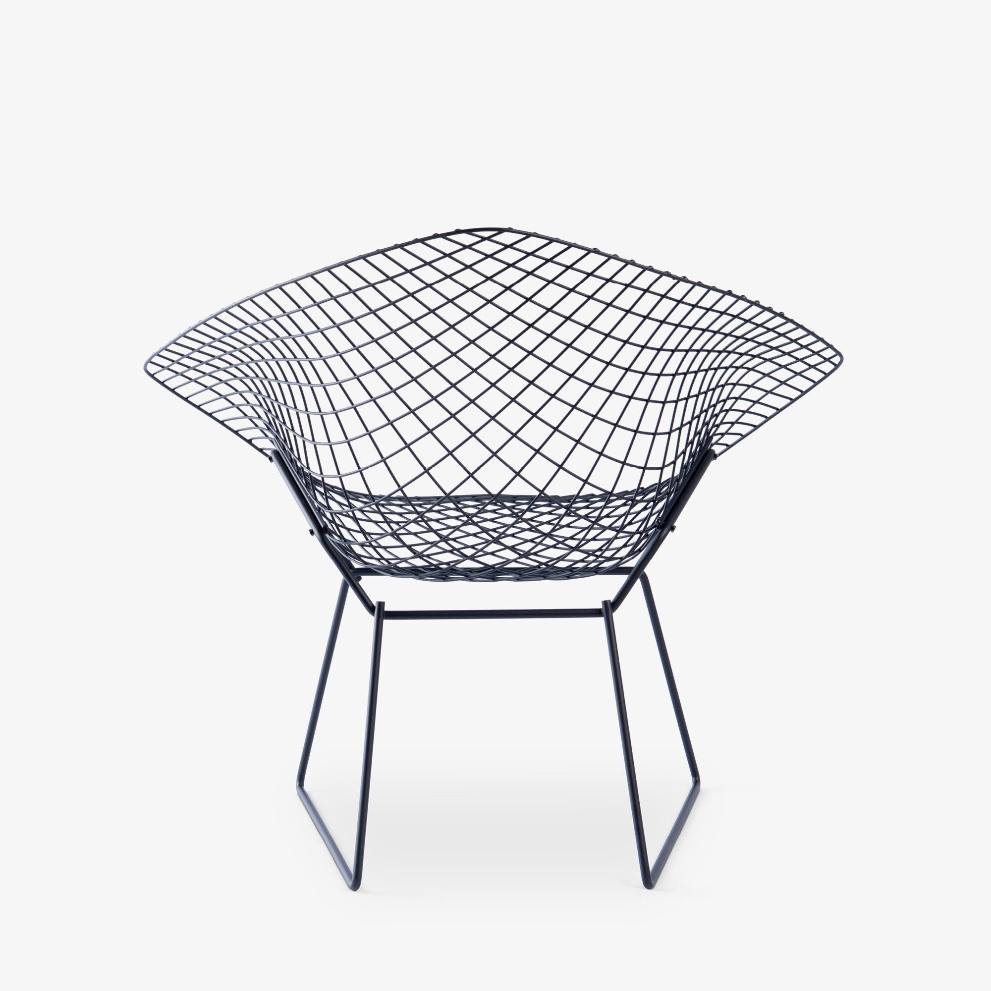Knoll Bertoia Diamond Chair en noir mat Bon état - En vente à Stamford, CT