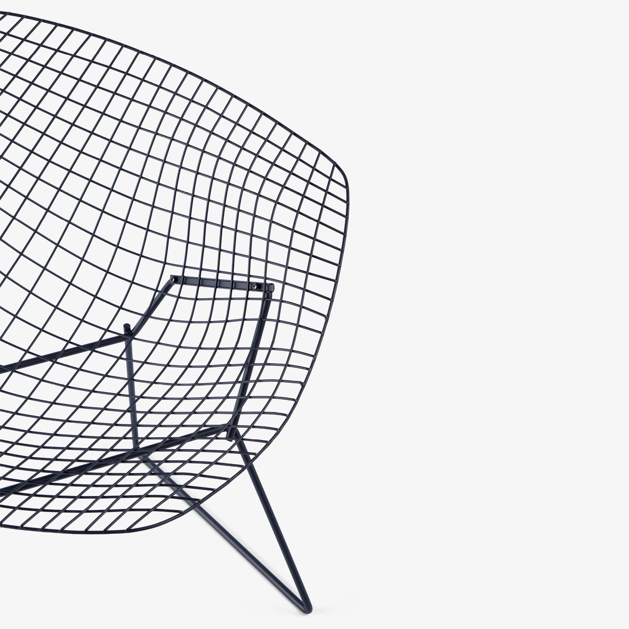 Métal Knoll Bertoia Diamond Chair en noir mat en vente