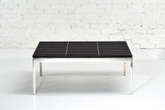 Knoll Black Granite and Stainless Steel Coffee Table, 1970