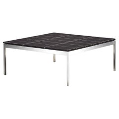 Knoll Black Granite and Stainless Steel Coffee Table, 1970