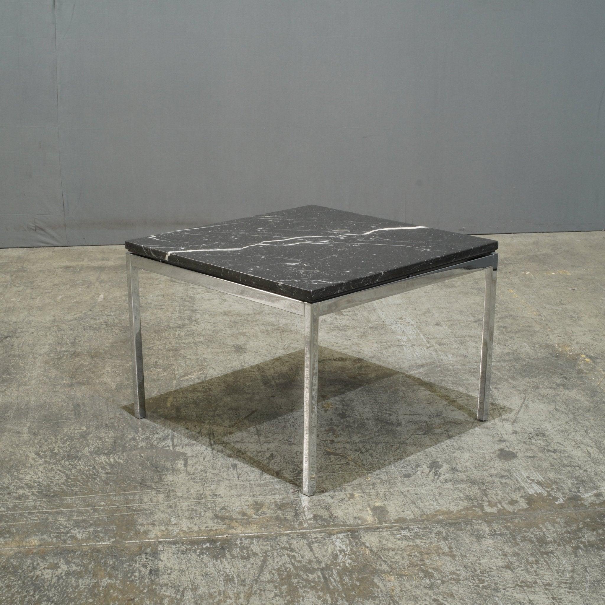 Danish Knoll Black Marble Square Coffee Table