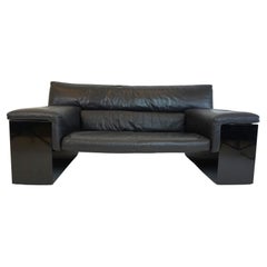 Knoll Brigadier 2 seater leather sofa by Cini Boeri