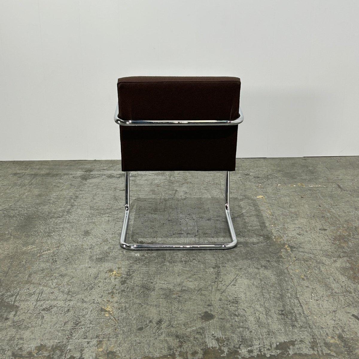 Silla tubular Knoll Brno Marrón de Ludwig Mies van der Rohe, set de dos piezas en venta 2