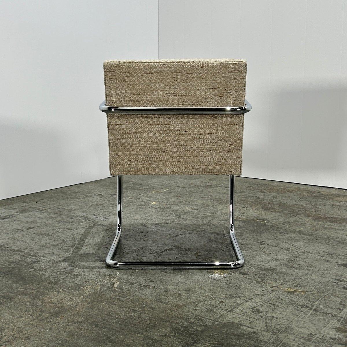 Sedia tubolare Knoll Brno Cream di Ludwig Mies van der Rohe, set di sei pezzi In condizioni buone in vendita a Basildon, London