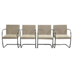 Knoll Brno Grey Tubular Chair by Ludwig Mies van der Rohe, Set of Four