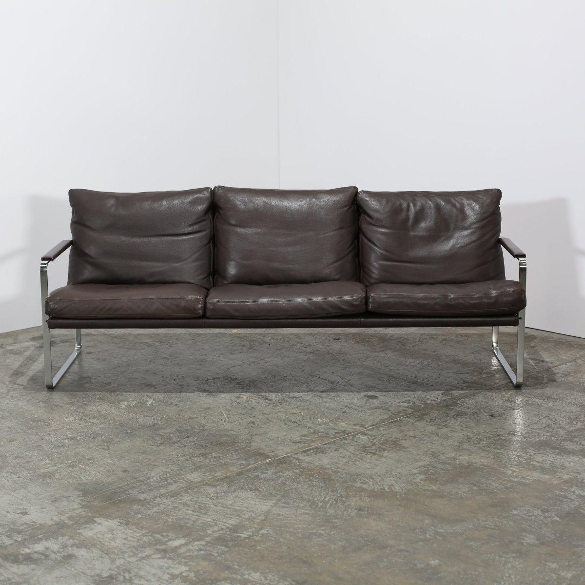 Sofá Knoll Fabricius de piel marrón en venta 3