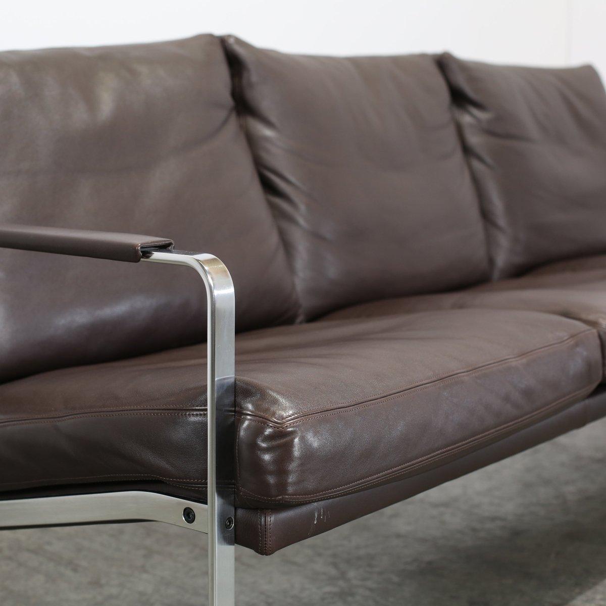 Sofá Knoll Fabricius de piel marrón en venta 6
