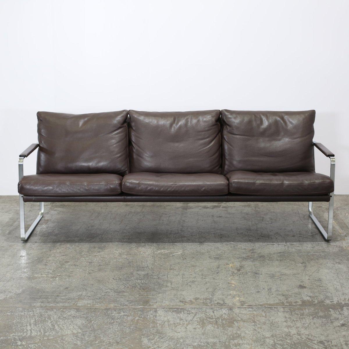 Sofá Knoll Fabricius de piel marrón en venta 7