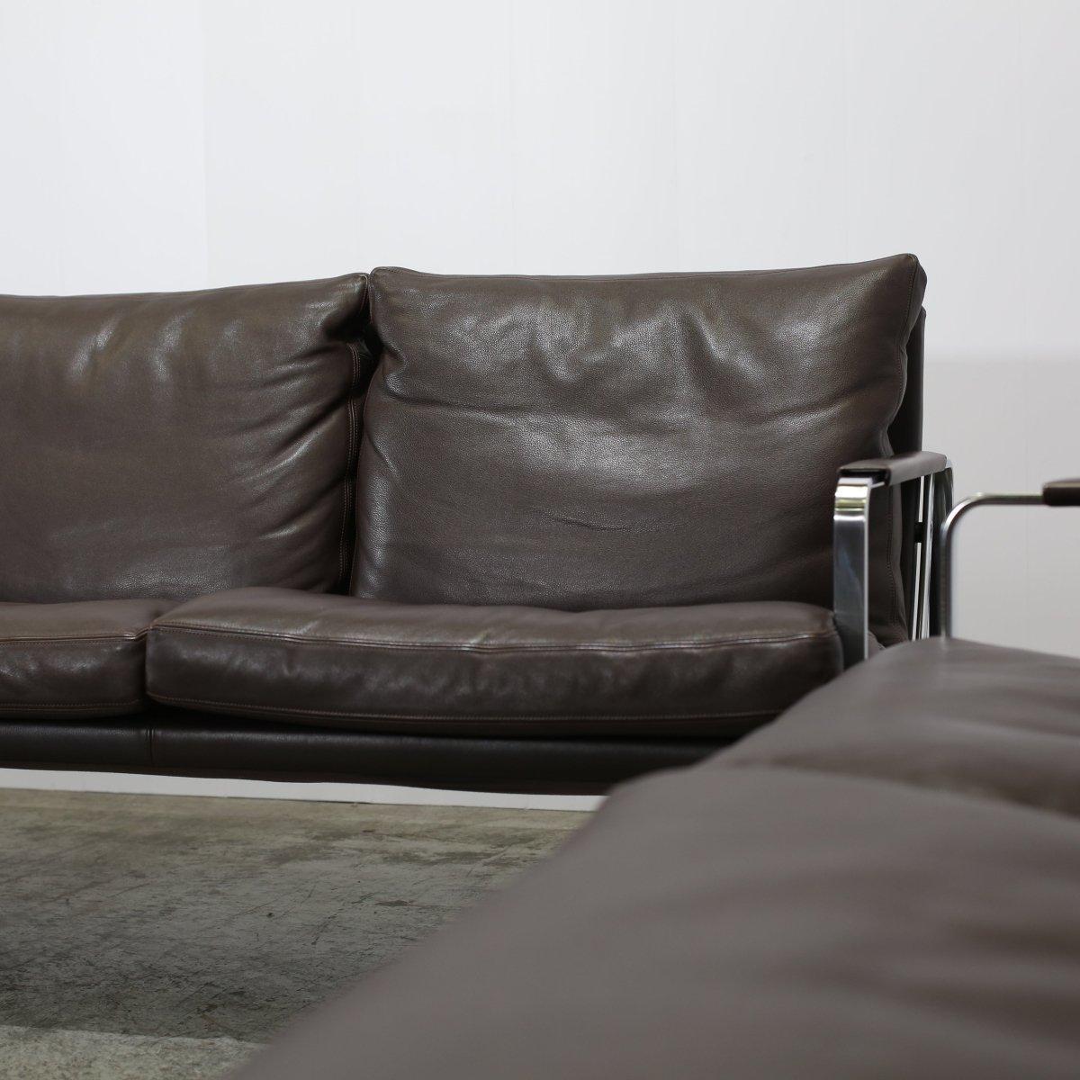 Sofá Knoll Fabricius de piel marrón en venta 9