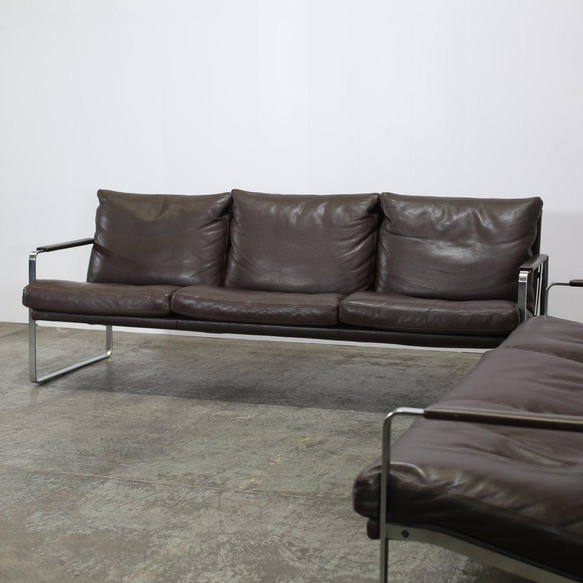 Sofá Knoll Fabricius de piel marrón en venta 10