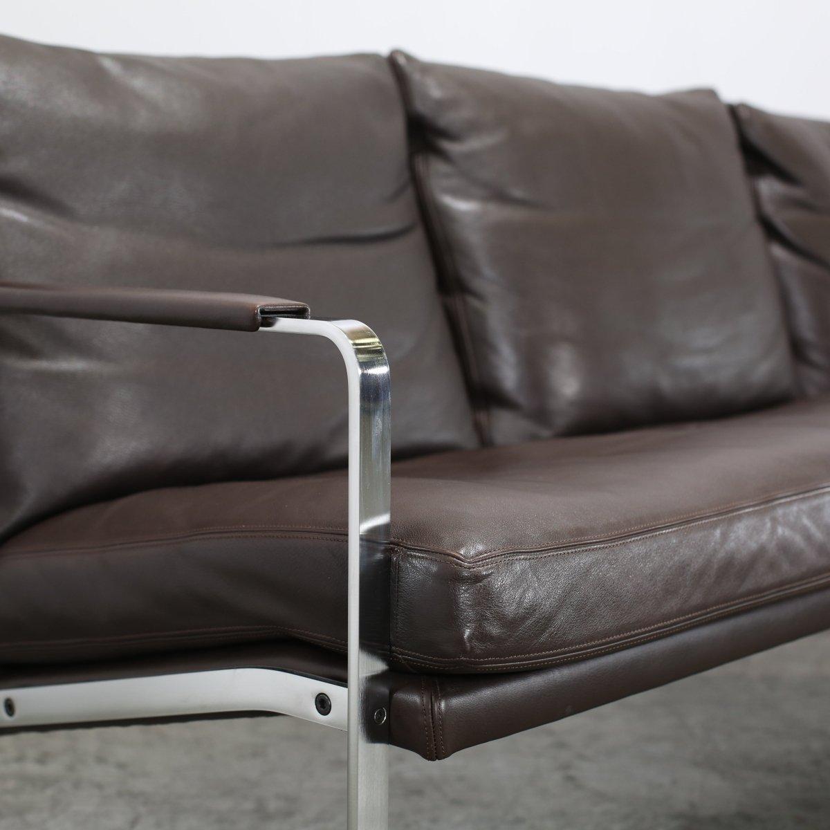 Sofá Knoll Fabricius de piel marrón Acero en venta