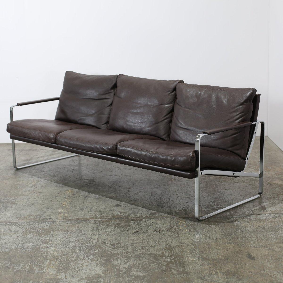 Sofá Knoll Fabricius de piel marrón en venta 2
