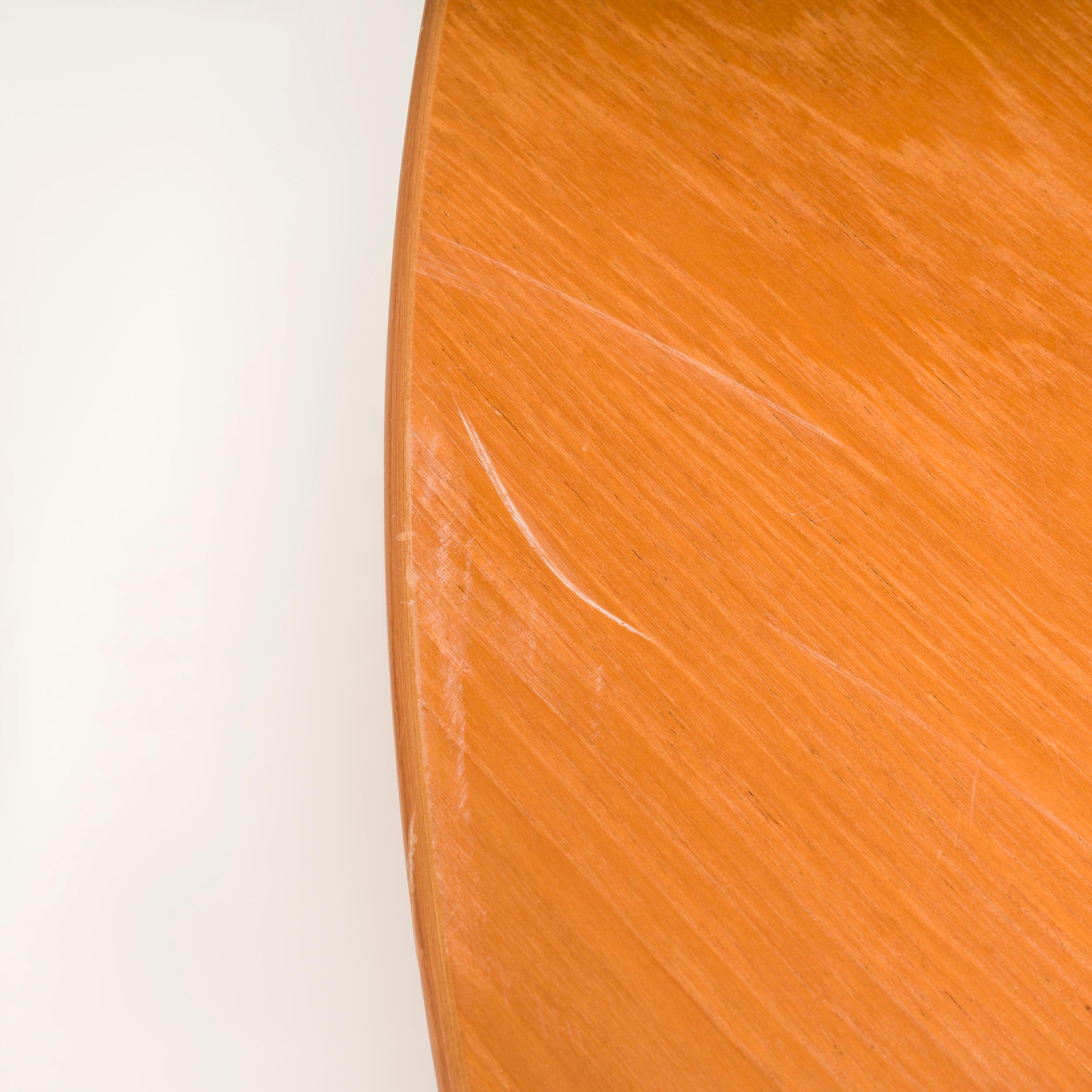 Knoll by Eero Saarinen Oak Wooden Oval Pedestal Dining Table 4