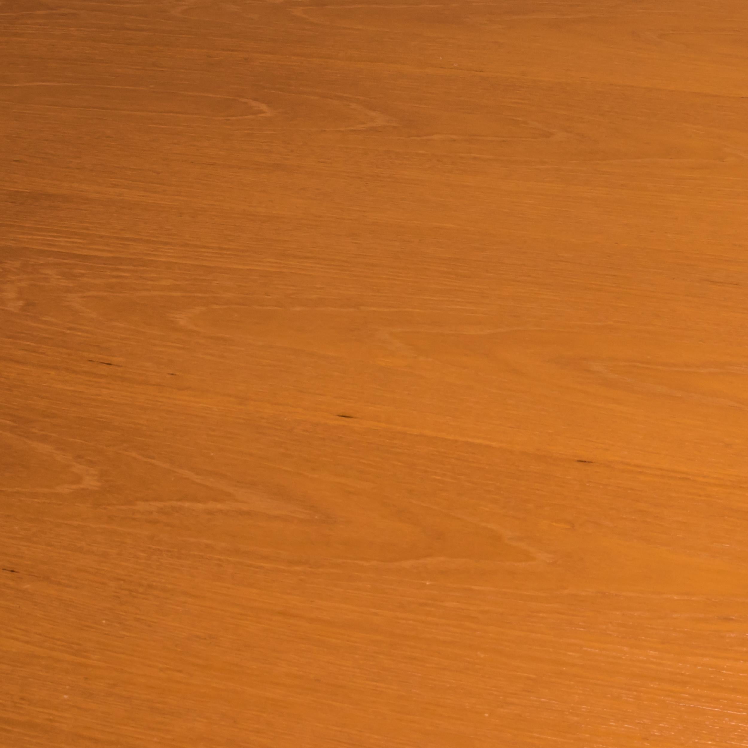 Italian Knoll by Eero Saarinen Oak Wooden Oval Pedestal Dining Table