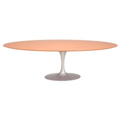 Knoll by Eero Saarinen Oak Wooden Oval Pedestal Dining Table