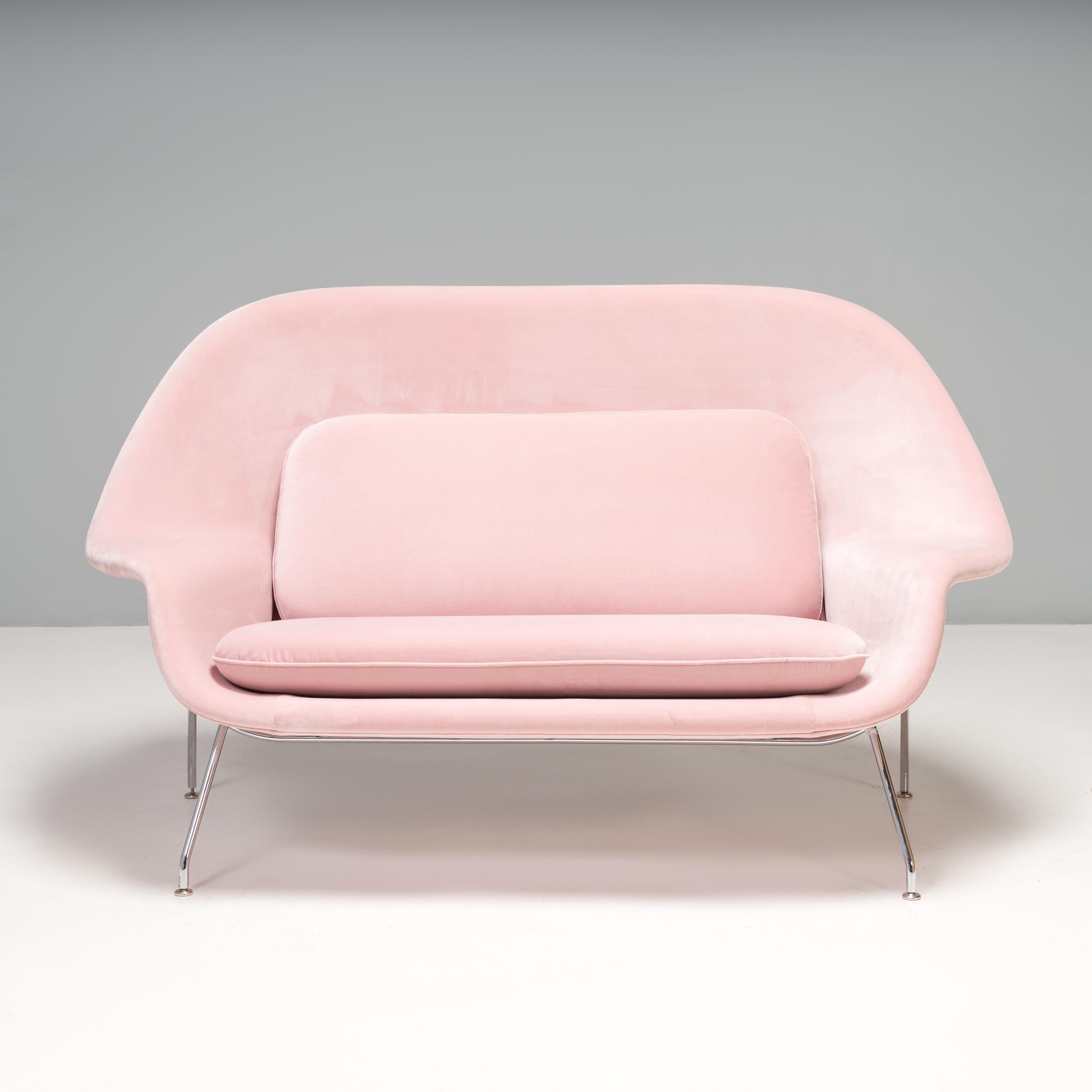 pink womb chair