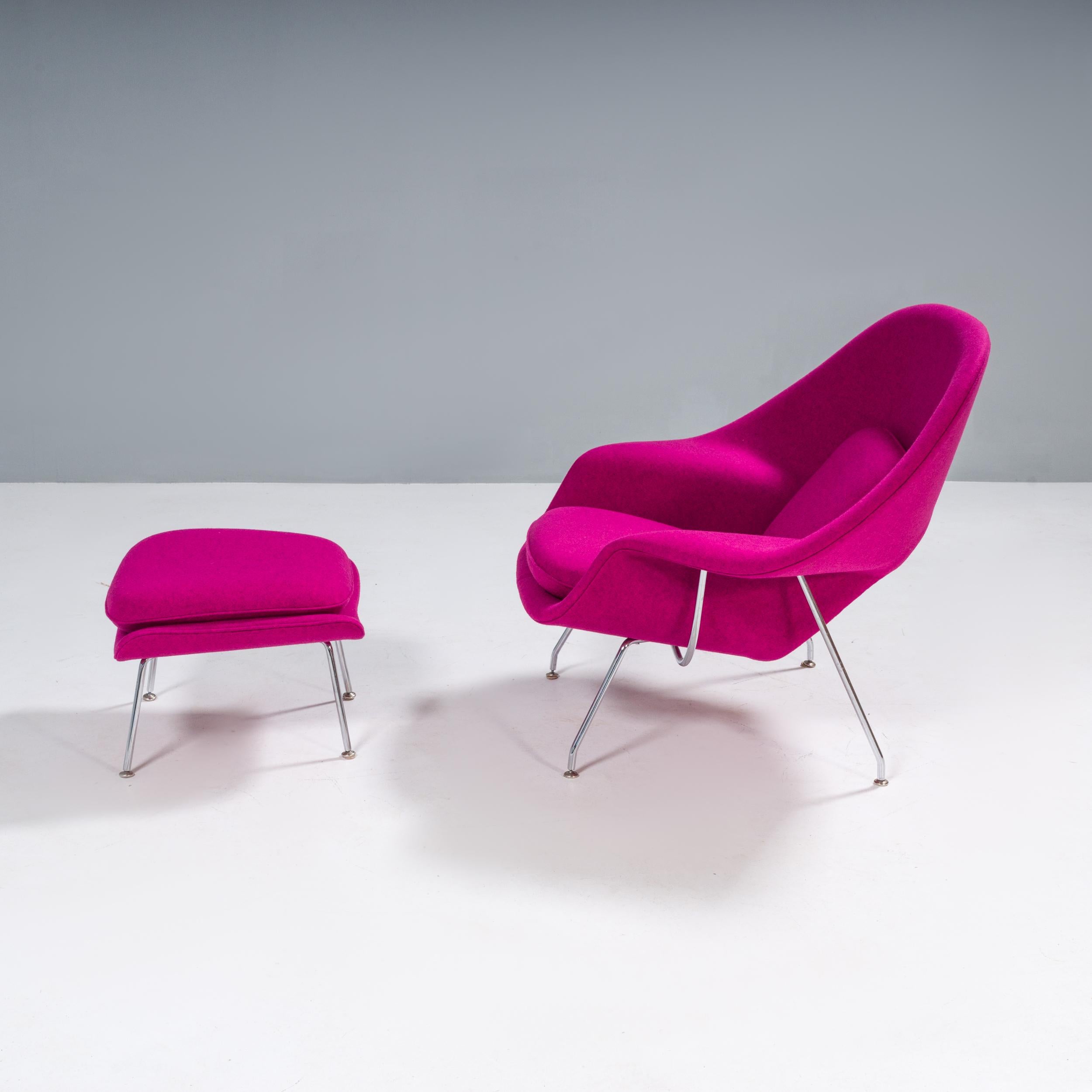 pink womb chair