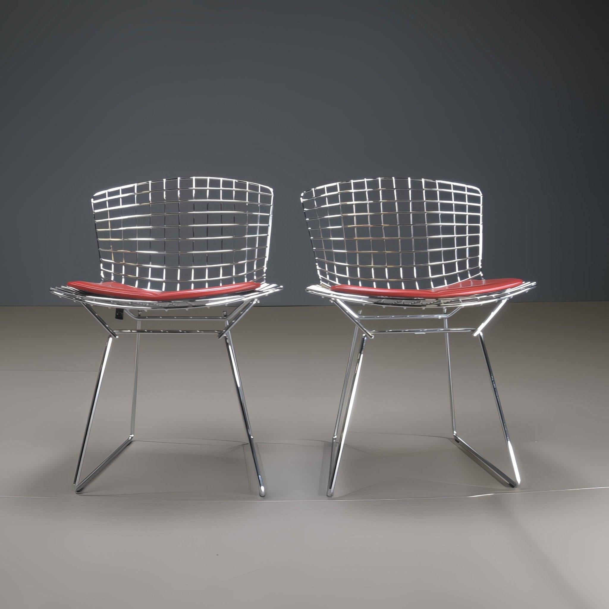 Knoll by Harry Bertoia Dining Chairs, Set of Four In Good Condition In Basildon, London
