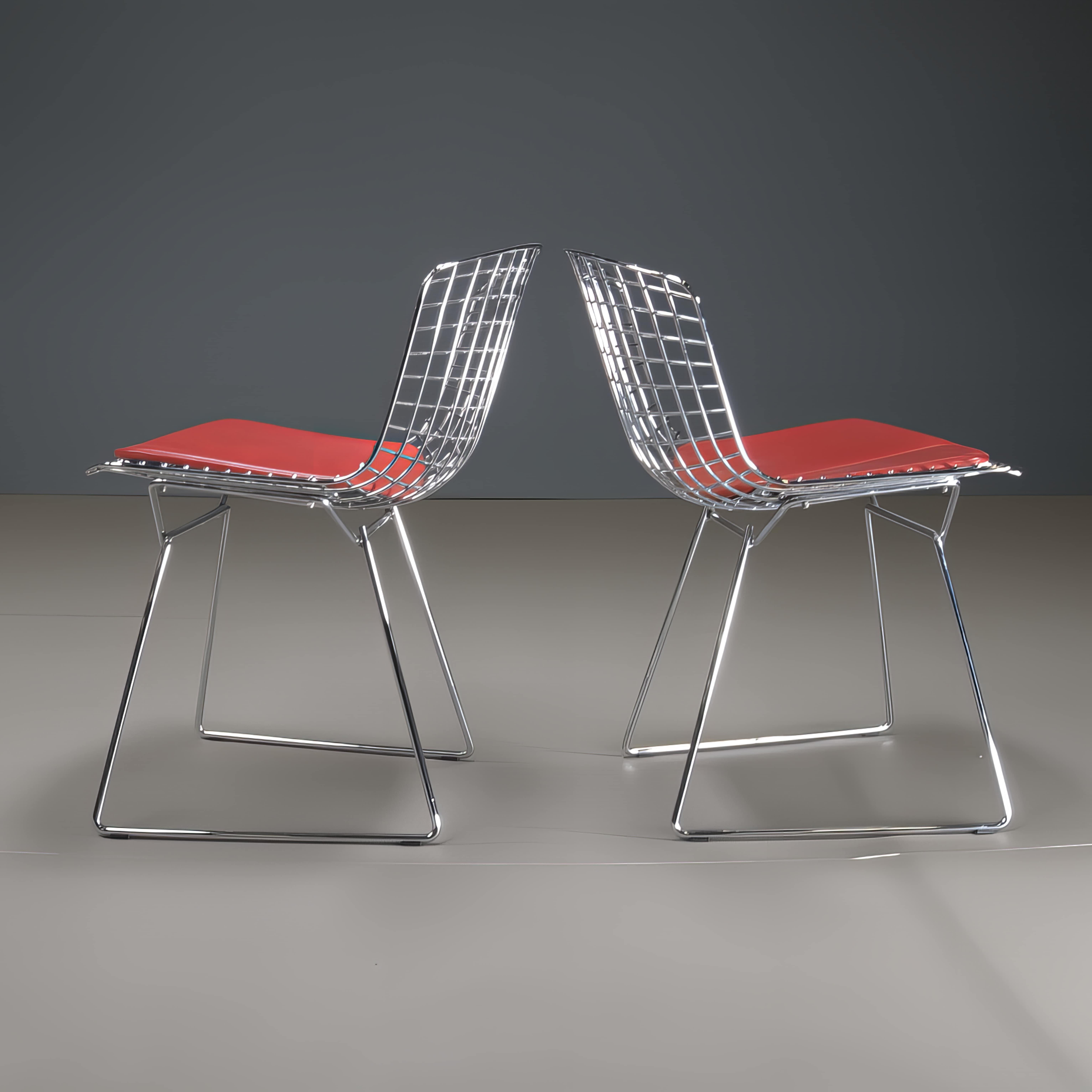 Moderno Sedie da pranzo Knoll by Harry Bertoia, set di due sedie