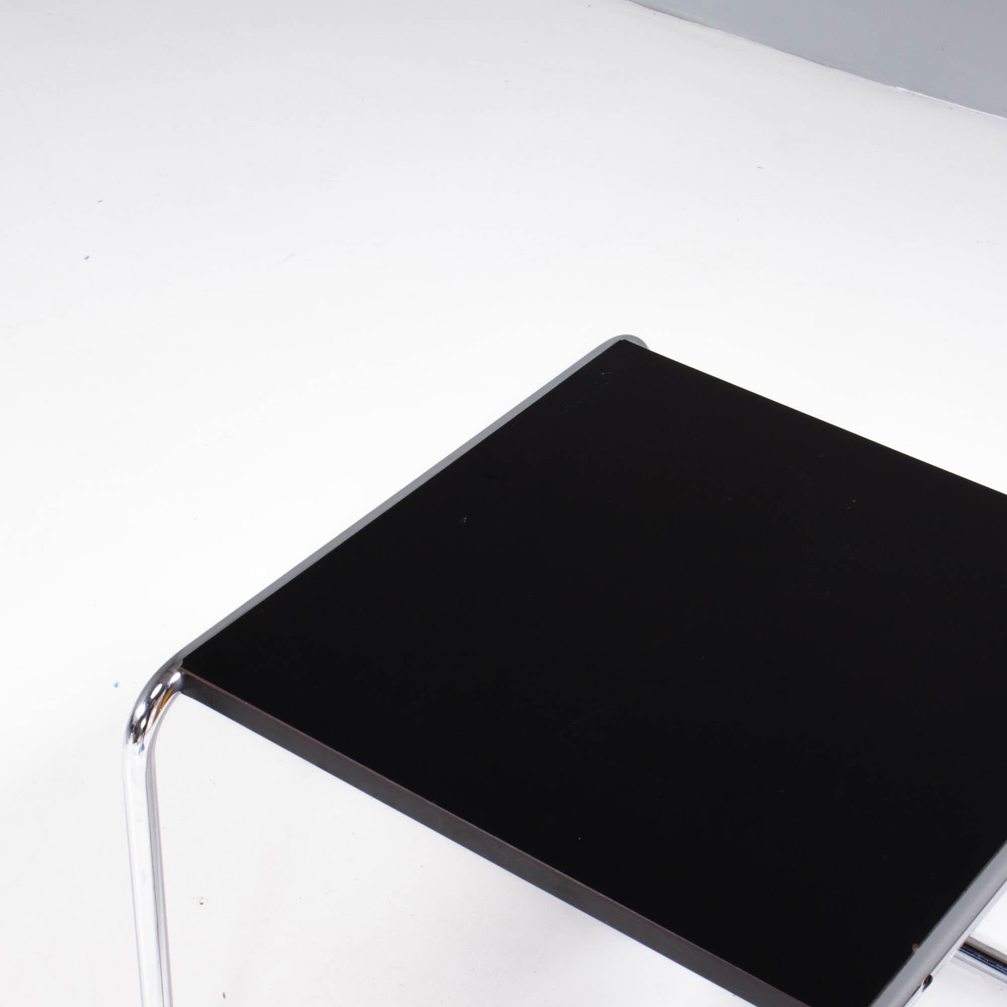 Steel Knoll by Marcel Breuer Black Laccio Side Table, Set of 2