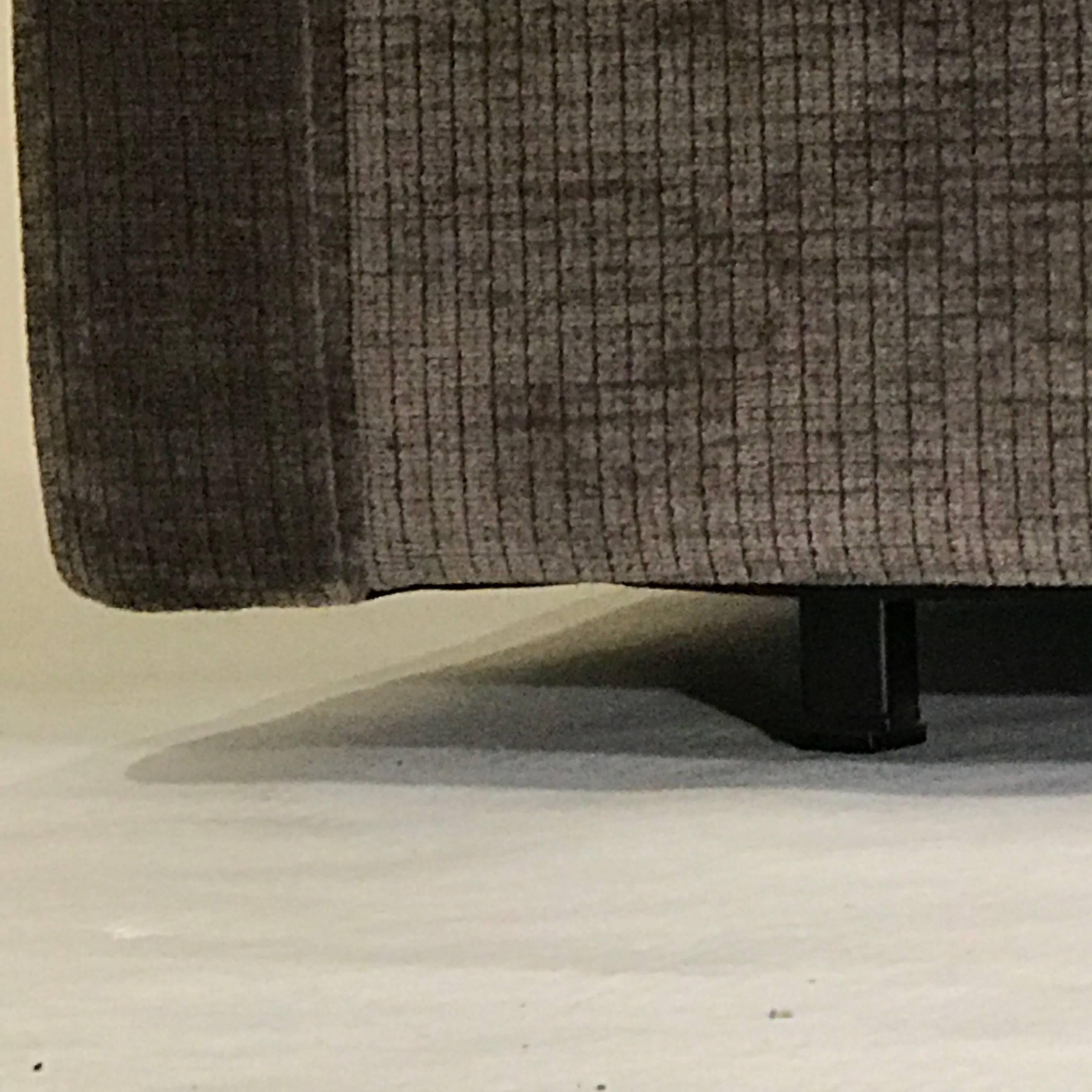 Steel Knoll Charles Pfister Tuxedo style Settee or Loveseat in a soft Grey Upholstery