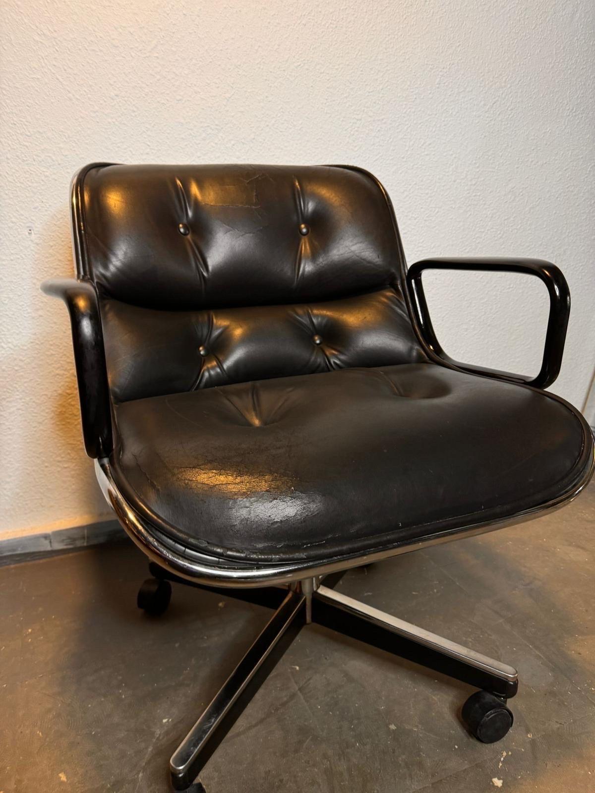 Mid-20th Century Knoll - Charles Pollock - Silla - Acero  For Sale