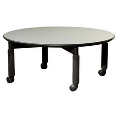 Knoll Coffee Table Black Rubber and Aluminum by Brian Kane, 1980