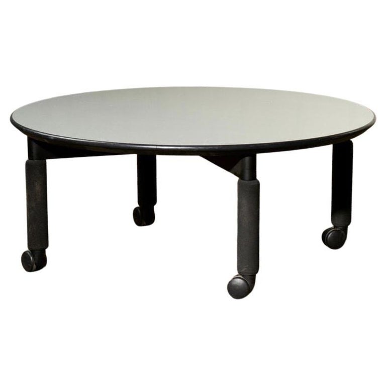 Knoll Coffee Table Black Rubber and Aluminum by Brian Kane, 1980 For Sale