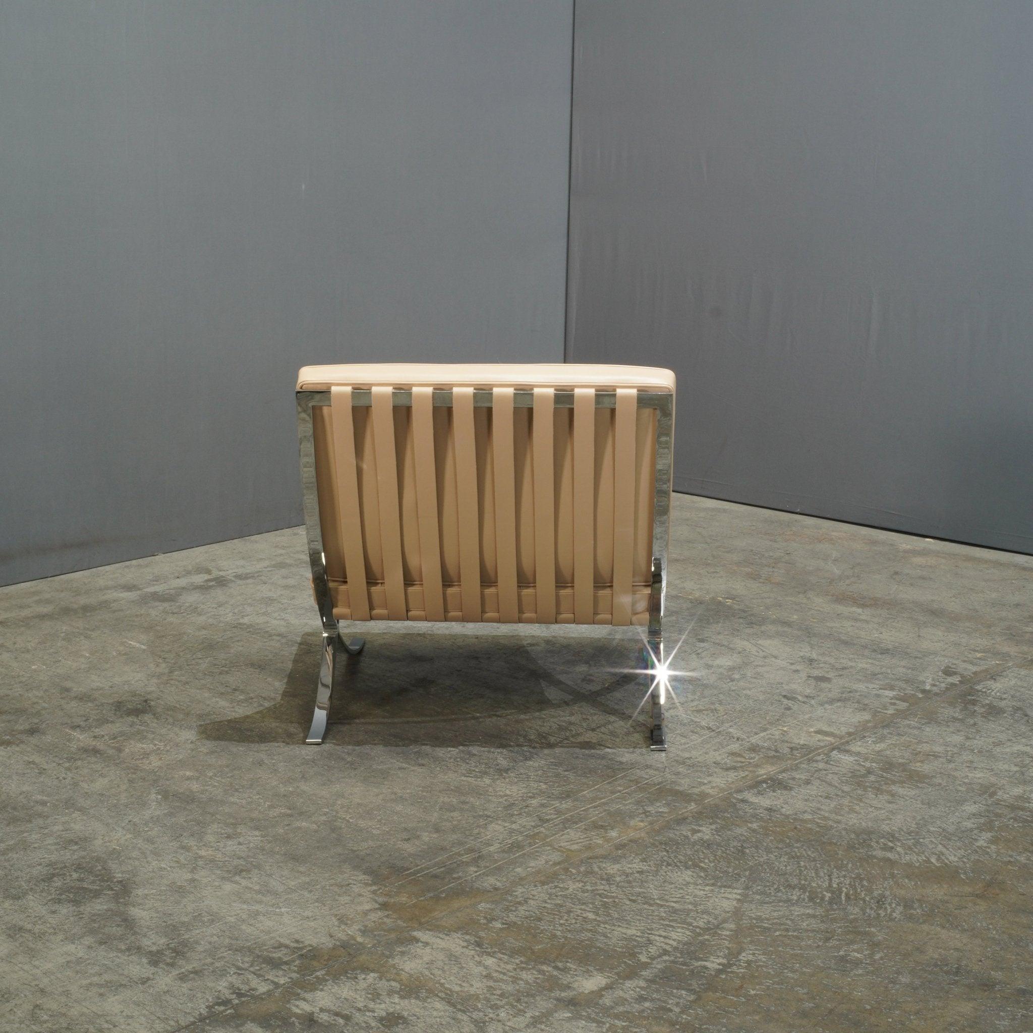 Italian Knoll Cream Leather Barcelona Lounge Chair by Mies van der Rohe